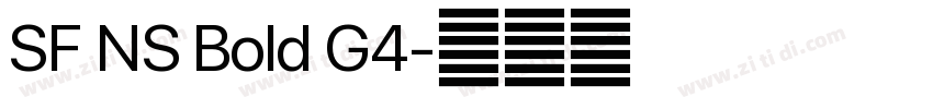 SF NS Bold G4字体转换